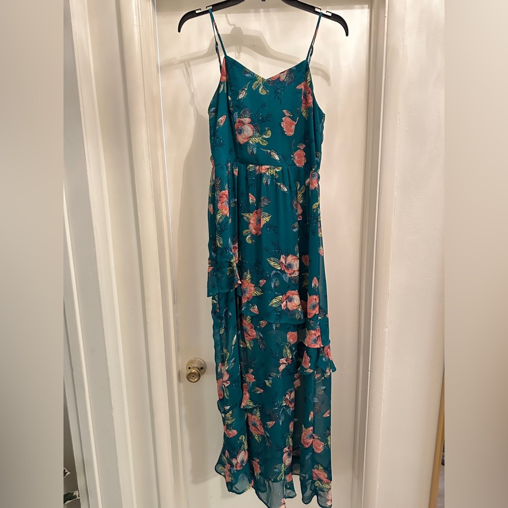 Xhilaration Pink and Orange High Low Sundress
